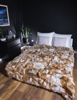 Narzuta dekoracyjna/dywan błam z lisa 160x200 #naturalny rudy lis
