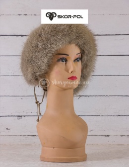 Czapka toczek - damska lis beż