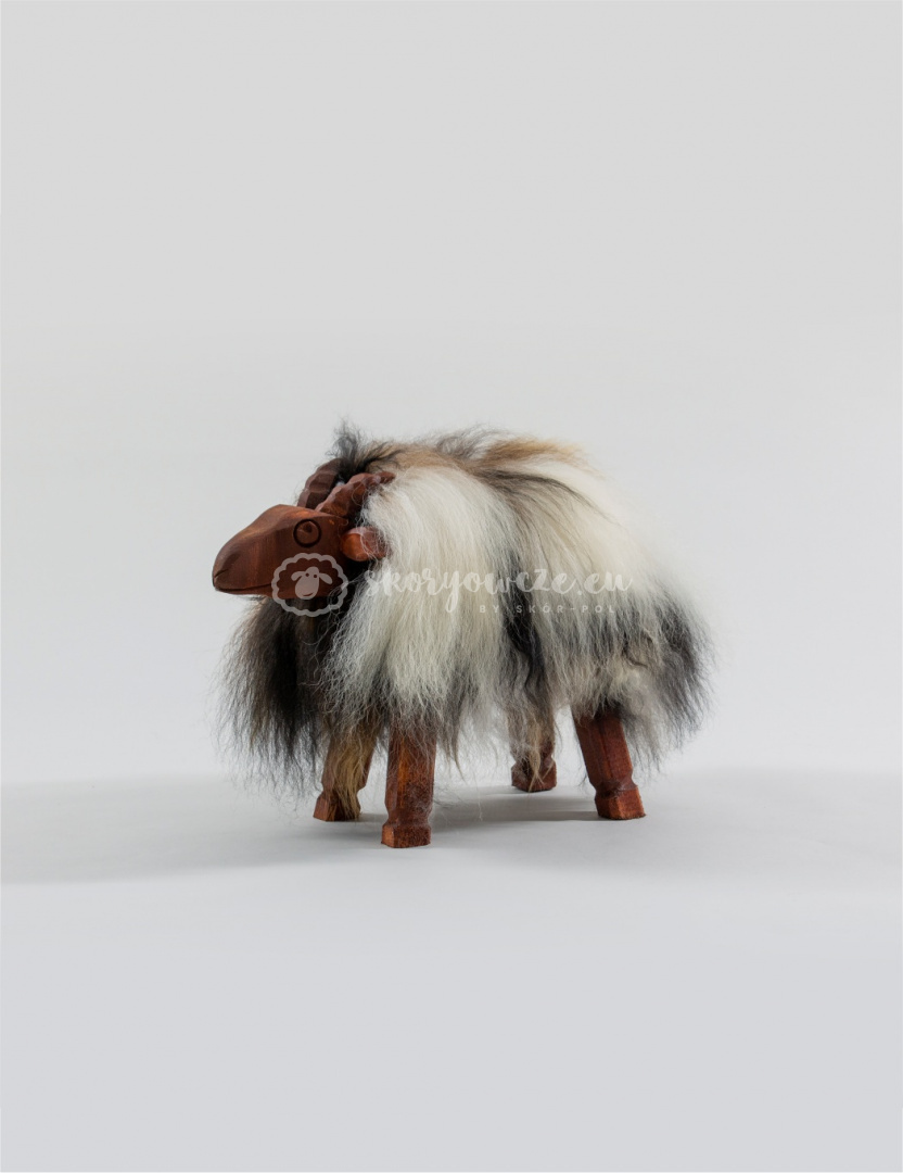 Chair - Decorative ram / Black-White-Brown Chair - Decorative ram / Black-White-Brown