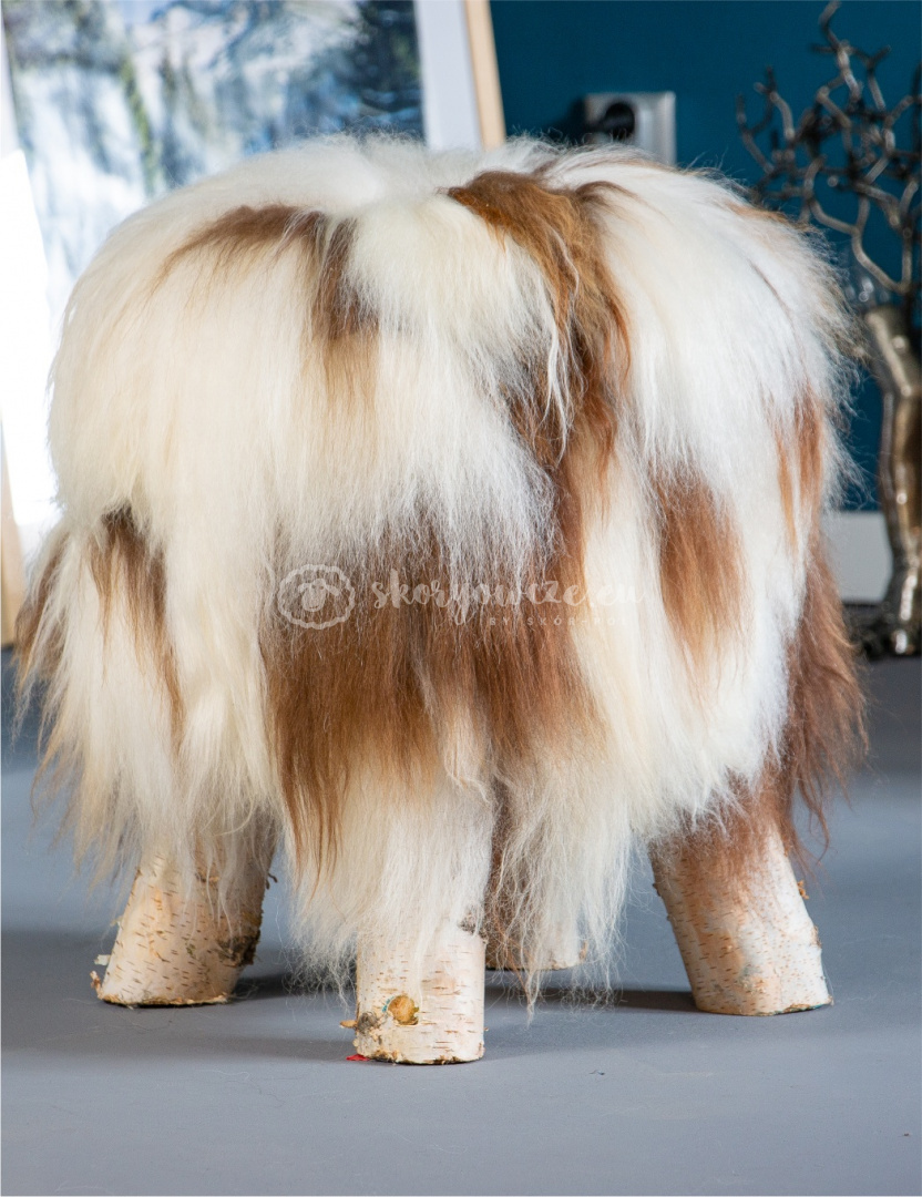 Sheepskin Chair / White-Brown Sheepskin Chair / White-Brown