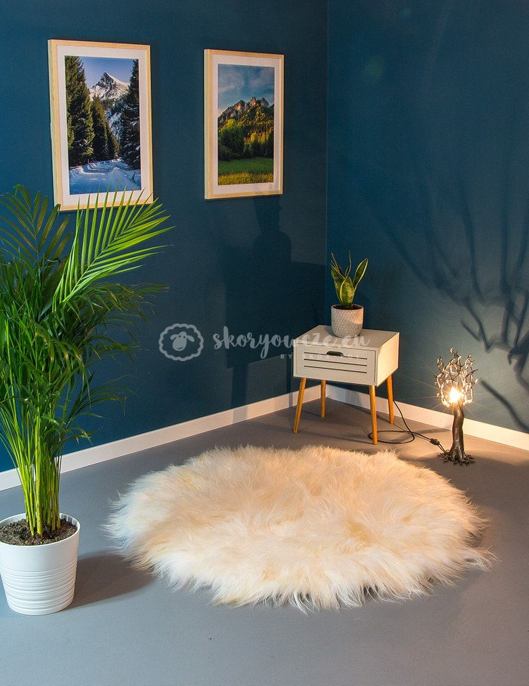 Sheepskin round white Sheepskin round white