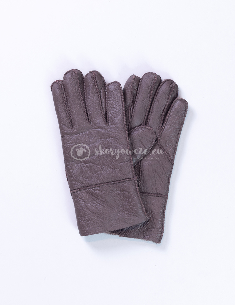Men's brown leather classic gloves Men's brown leather classic gloves