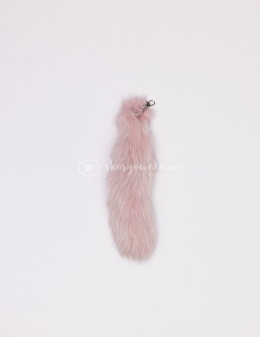 Fox fox / tail / fox keyring in powder pink color