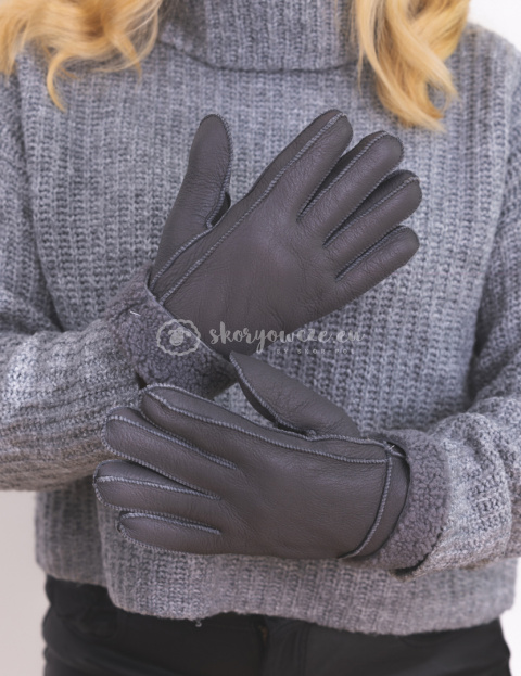 Women's navy blue lambskin gloves Women's navy blue lambskin gloves