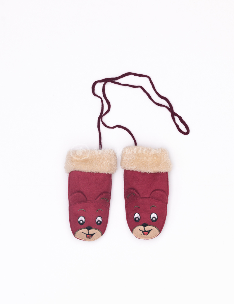Children's winter gloves with a string - color Children's winter gloves with a string - color