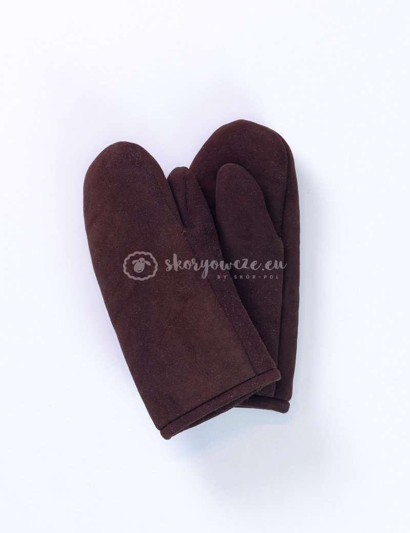 Classic chocolate men's lambskin nubuk fingerless gloves Classic chocolate men's lambskin nubuk fingerless gloves