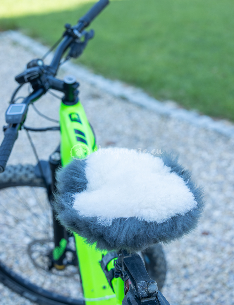 Bicycle seat cover - mix of grey, white Bicycle seat cover - mix of grey, white