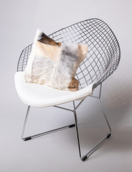 Decorative pillow made of goatskin 40x40 cm