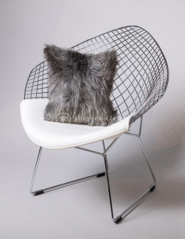 Decorative pillow made of goatskin 40x40 cm