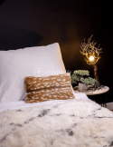 Decorative Sheepskin Pillow / Black