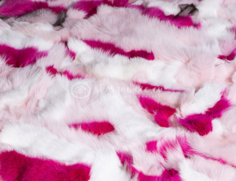 Decorative bedspread / real fox fur blanket 160x200 #barbie pink Decorative bedspread / real fox fur blanket 160x200 #barbie pink