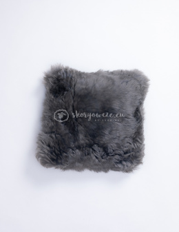 Decorative Sheepskin Pillow / Black