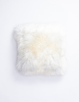 Decorative Sheepskin Pillow / Black