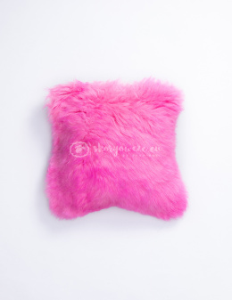 Decorative Sheepskin Pillow / Black