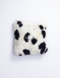 Decorative Sheepskin Pillow / Black