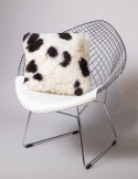 Decorative Sheepskin Pillow / Black