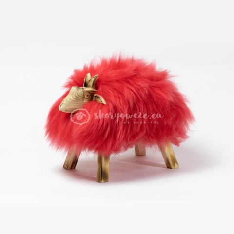 Baranek dekoracyjny / czerwony