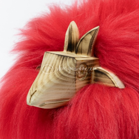 Baranek dekoracyjny / czerwony