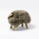 Baranek dekoracyjny / szaro-brązowy