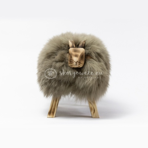 Baranek dekoracyjny / szaro-brązowy