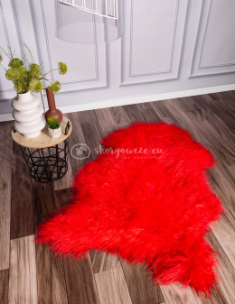 Island sheepskin / dyed / flamenco / red