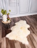 Naturalna skóra owcza/ biała mała jagnię/ 100-110 cm