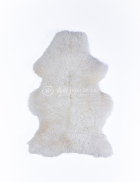 Naturalna skóra owcza/ biała mała jagnię/ 100-110 cm