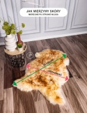 Naturalna skóra owcza/ biała mała jagnię/ 100-110 cm