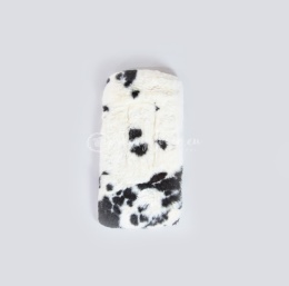 Wkładka do fotelika ze skóry owczej / Biało-czarna