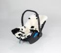 Wkładka do fotelika ze skóry owczej / Biało-czarna